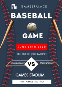 Baseball Game flyer A3 template