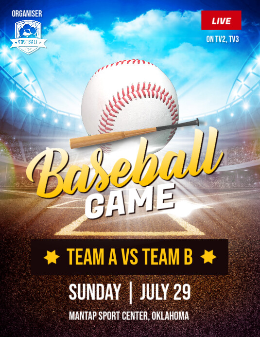 Copy of Baseball Game Flyer Poster PosterMyWall