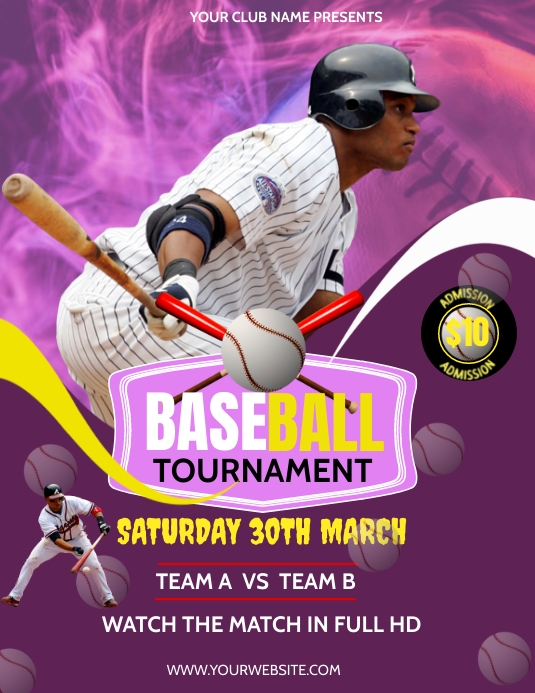 baseball game flyer template PosterMyWall