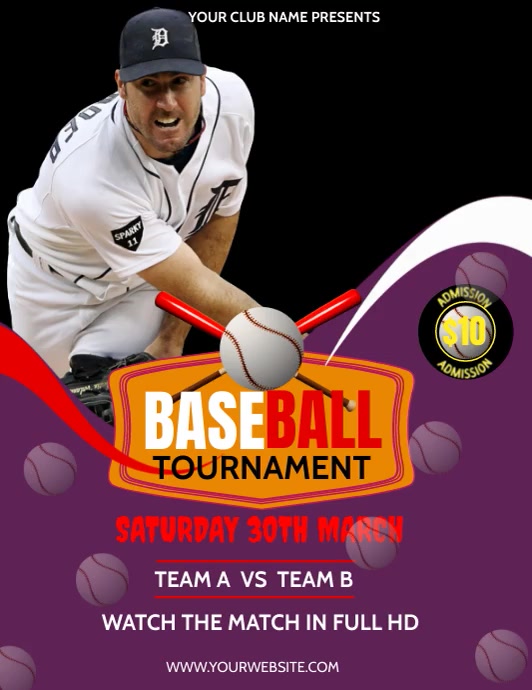 baseball game flyer template PosterMyWall