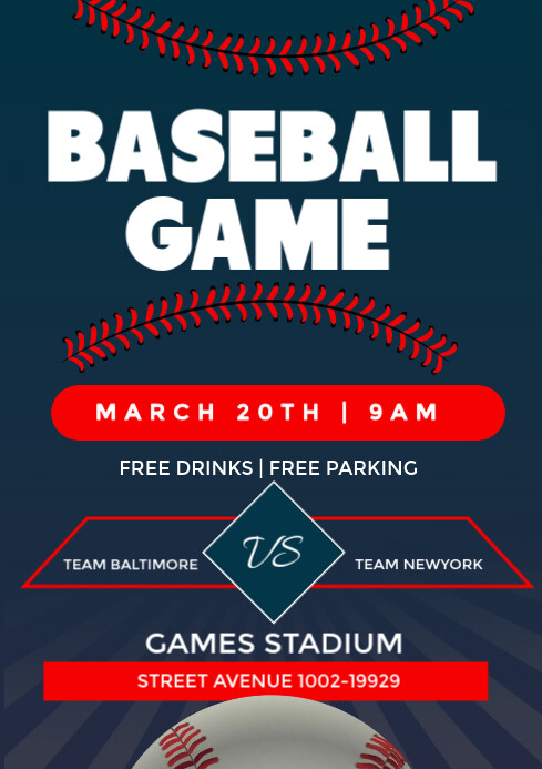 Base.all Poster Design Baseball Game Poster Template | PosterMyWall