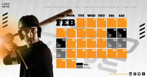 Baseball Game Schedule Template Facebook Shared Image