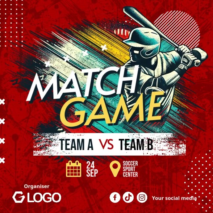 Baseball game Template Instagram Iphosti le-Instagram