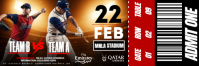 Baseball Game Ticket Email Header template