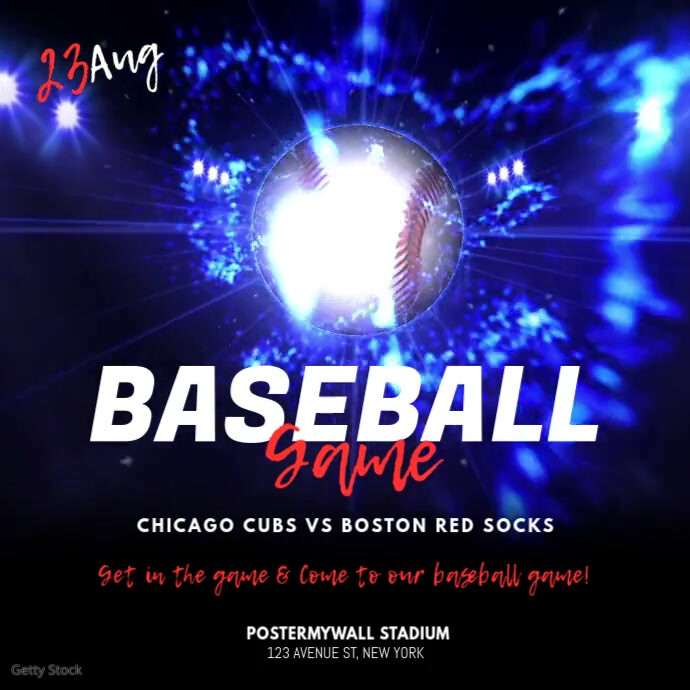 Baseball Game Video Ad Template | PosterMyWall