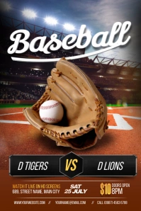 baseball league Plakat template