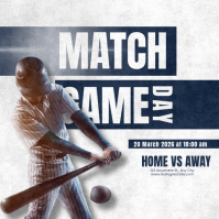 Baseball Match Day Instagram Plasing template