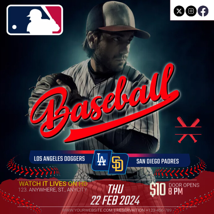 Copy of BASEBALL MATCH DAY | PosterMyWall