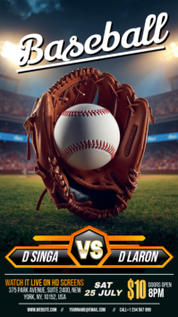 Baseball Match Day Digital Display template