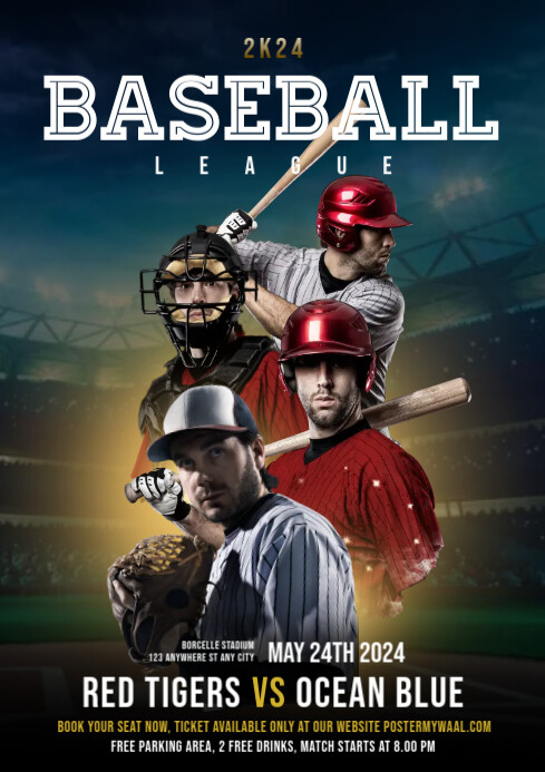 baseball match template | PosterMyWall
