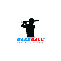 baseball player logo template