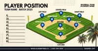 Baseball Player Position Template Imagen Compartida en Facebook