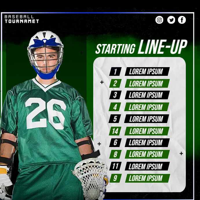 Copy of Baseball Player Profile | PosterMyWall