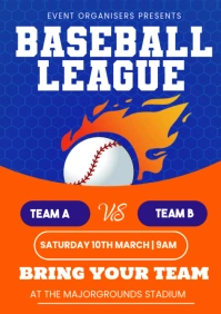 baseball playoff flyers A3 template