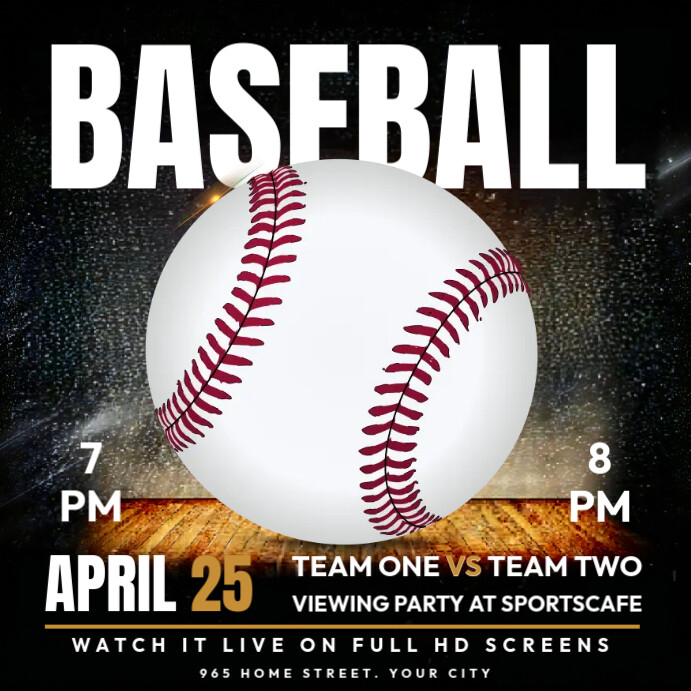 Baseball poster Template PosterMyWall