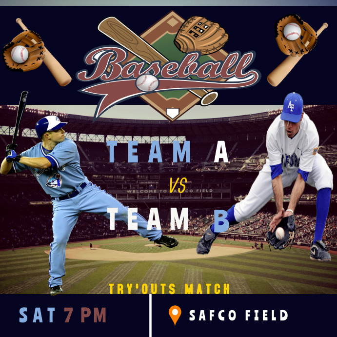 Baseball Poster Template PosterMyWall