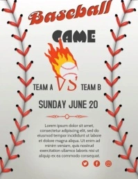 Baseball poster Volantino (US Letter) template