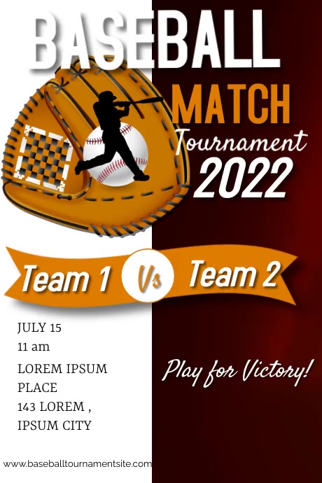 Baseball Poster Simple Baseball poster Template | PosterMyWall