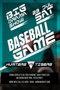 Baseball Game Poster Template | PosterMyWall