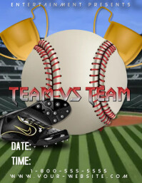 customizable design templates for baseball flyer template postermywall