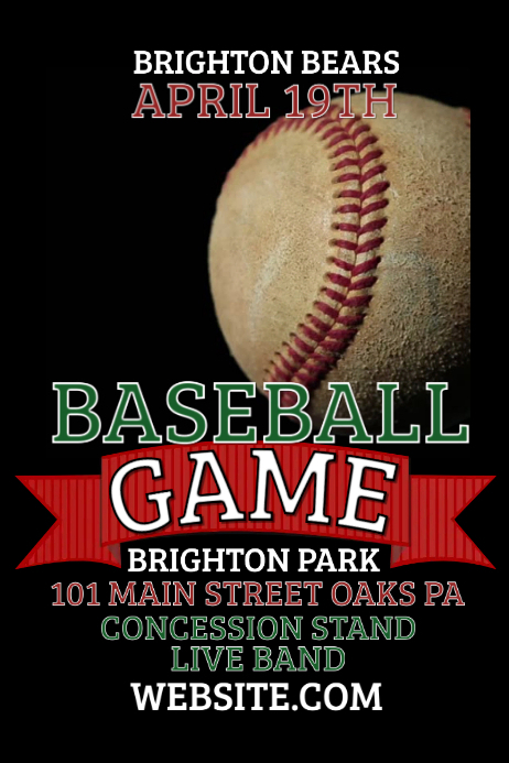 Copy of Baseball | PosterMyWall