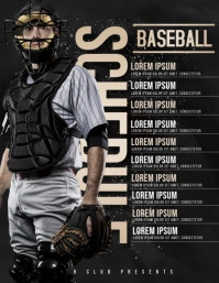 baseball schedule Flyer (US Letter) template