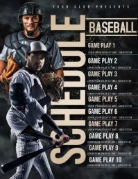 Baseball Schedule Game Play Flyer (US Letter) template