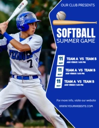 baseball schedule poster template Flyer (US Letter)