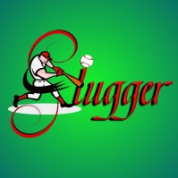 Baseball Slugger Art Design Ilogo template