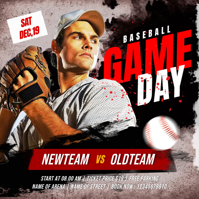 Baseball Sport Game Day Templates PosterMyWall