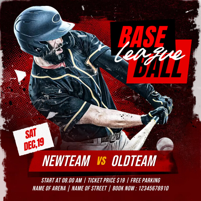 Copy of Baseball Sport Match Day Templates | PosterMyWall