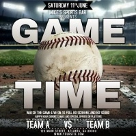 Baseball Sports Bar Flyer template, tball tee Instagram Post