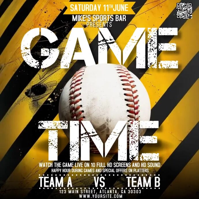 Baseball Sports Bar Flyer template, tball tee Wpis na Instagrama