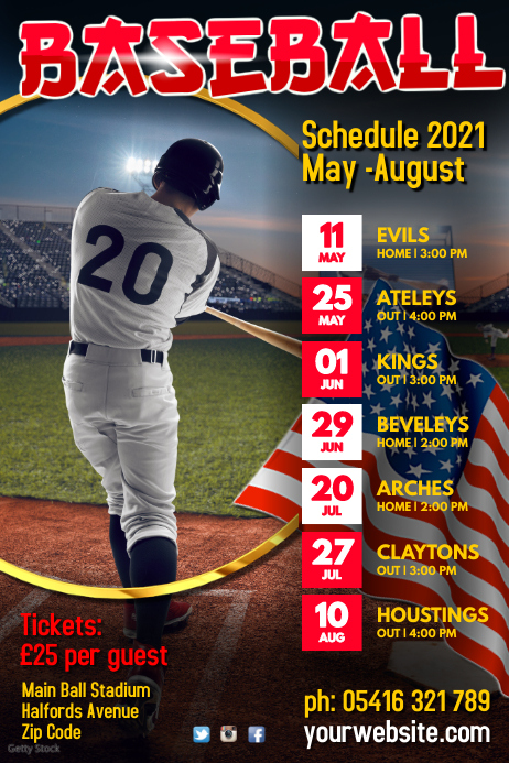 Baseball Team Schedule Template PosterMyWall Baseball team schedule template postermywall