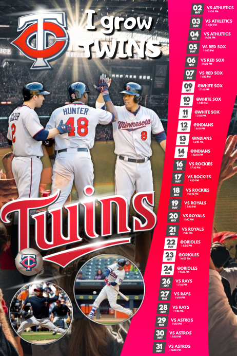 Baseball Team Schedule Template PosterMyWall
