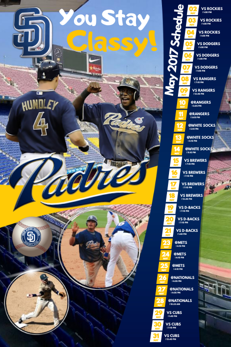 Baseball Team Schedule Template PosterMyWall