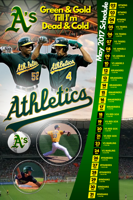 Baseball Team Schedule Poster Template PosterMyWall