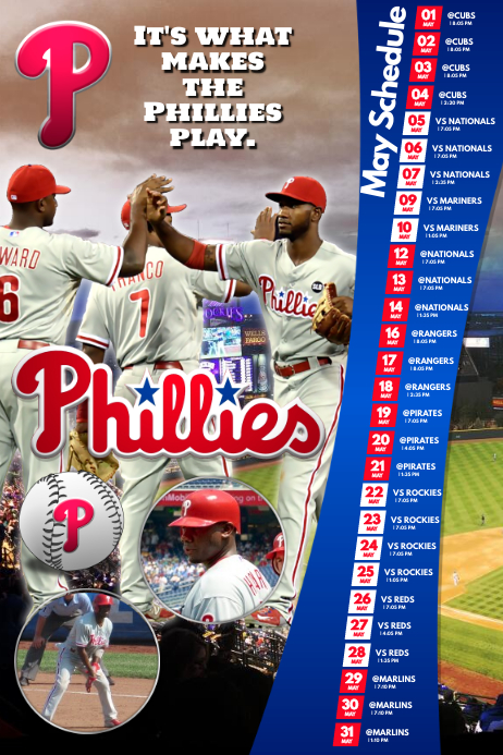 Baseball Team Schedule Template PosterMyWall