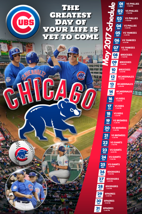 Baseball Team Schedule Template PosterMyWall