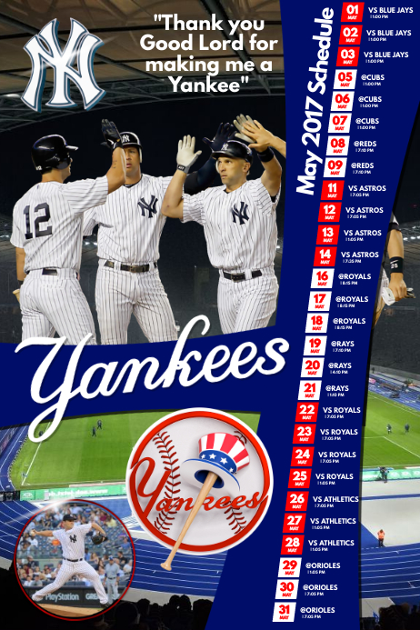 Baseball Team Schedule Poster Template PosterMyWall