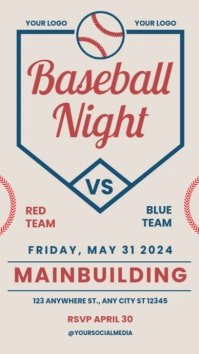 baseball template Instagram Story
