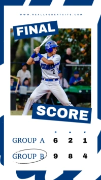 baseball template Historia de Instagram