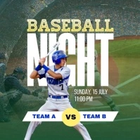 Baseball Tournament Ad Template for Sports Events and Games Instagram Post