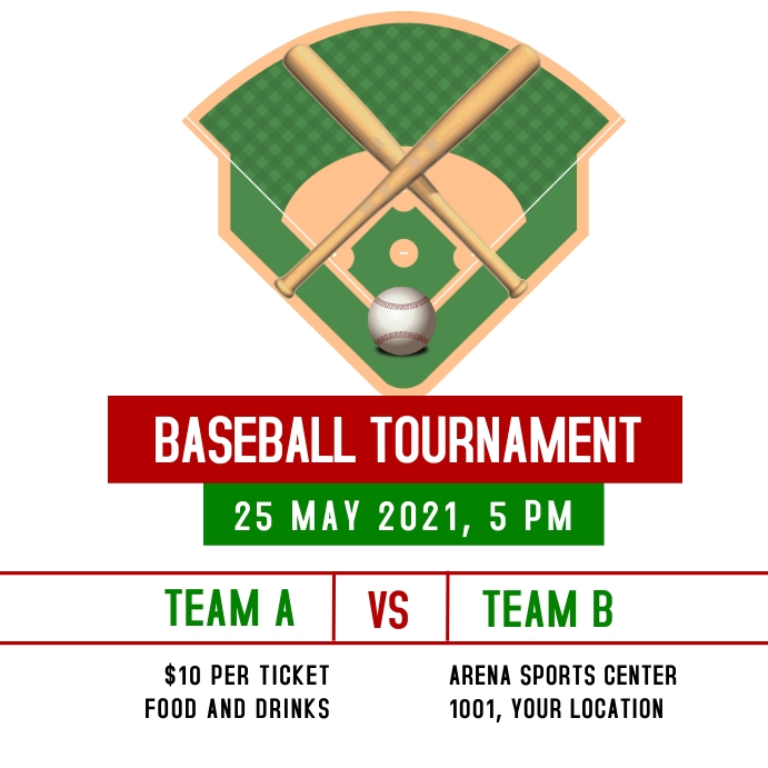 baseball tournament banner design Template PosterMyWall