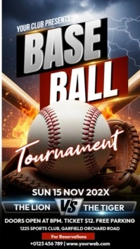Baseball Tournament Historia de Instagram template