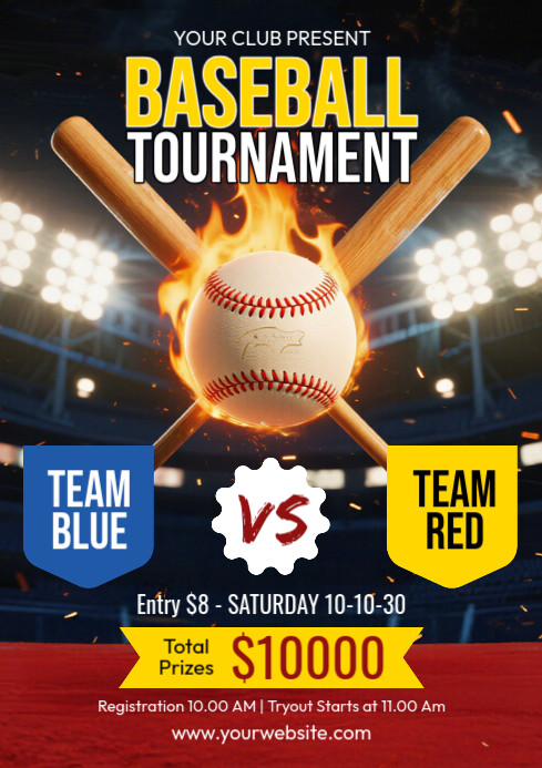 Baseball Tournament Template | PosterMyWall