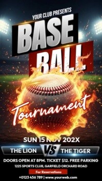 Baseball Tournament Instagram Story template