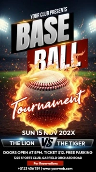 Baseball Tournament Historia de Instagram template