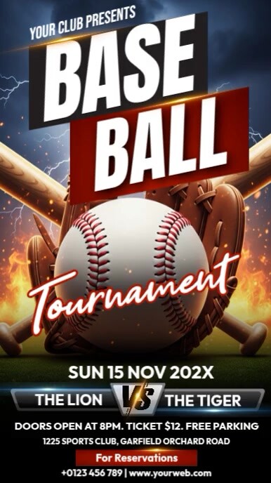 Baseball Tournament Template | PosterMyWall