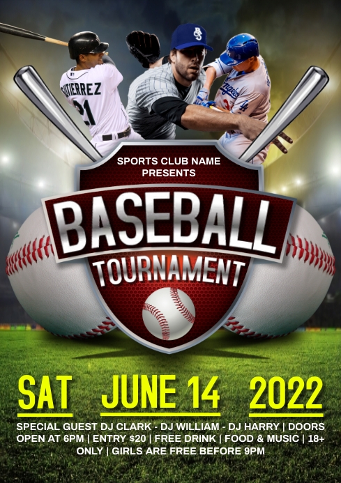 baseball tournament Template | PosterMyWall
